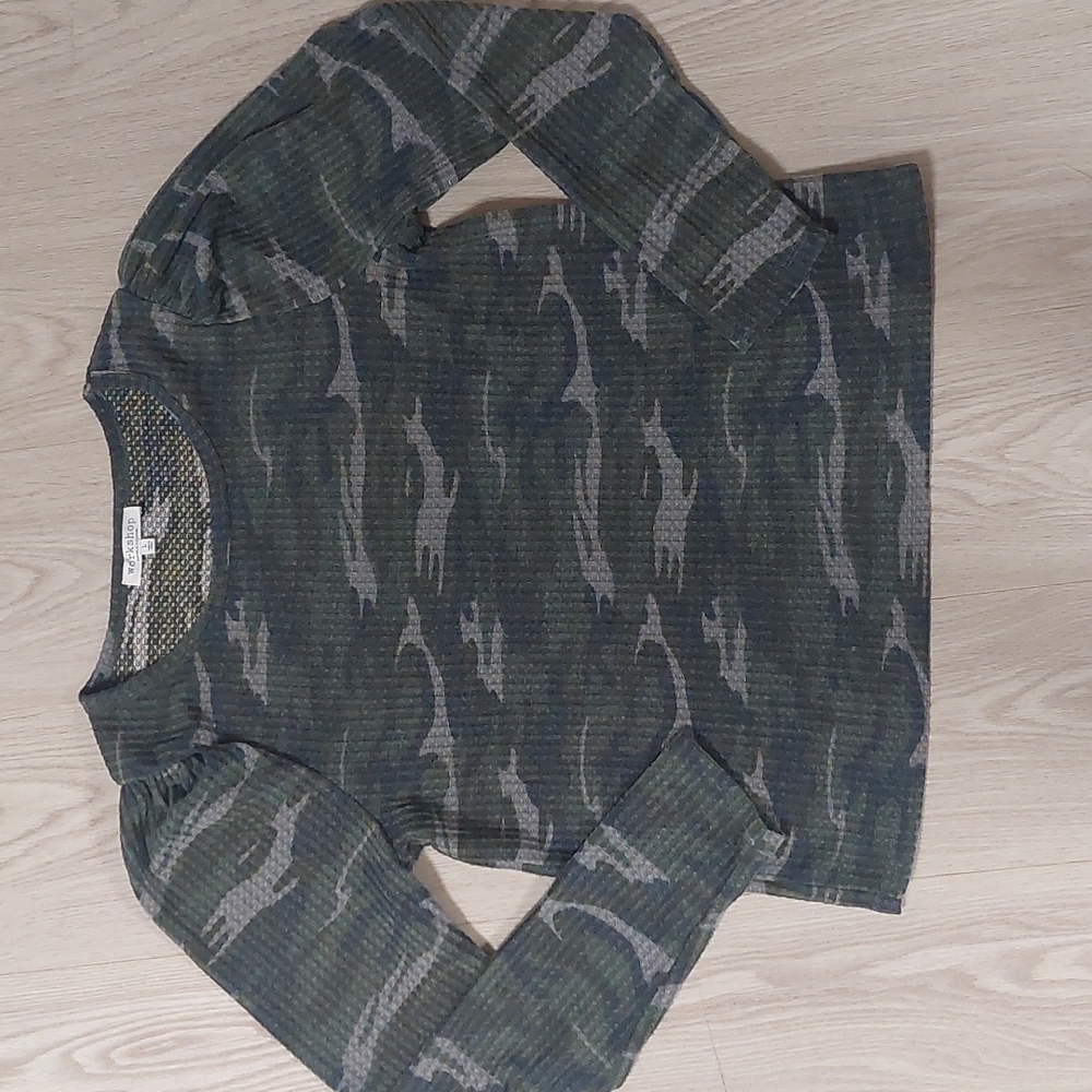 Workshop Long Sleeve, Camo, Base Layer, Size Large